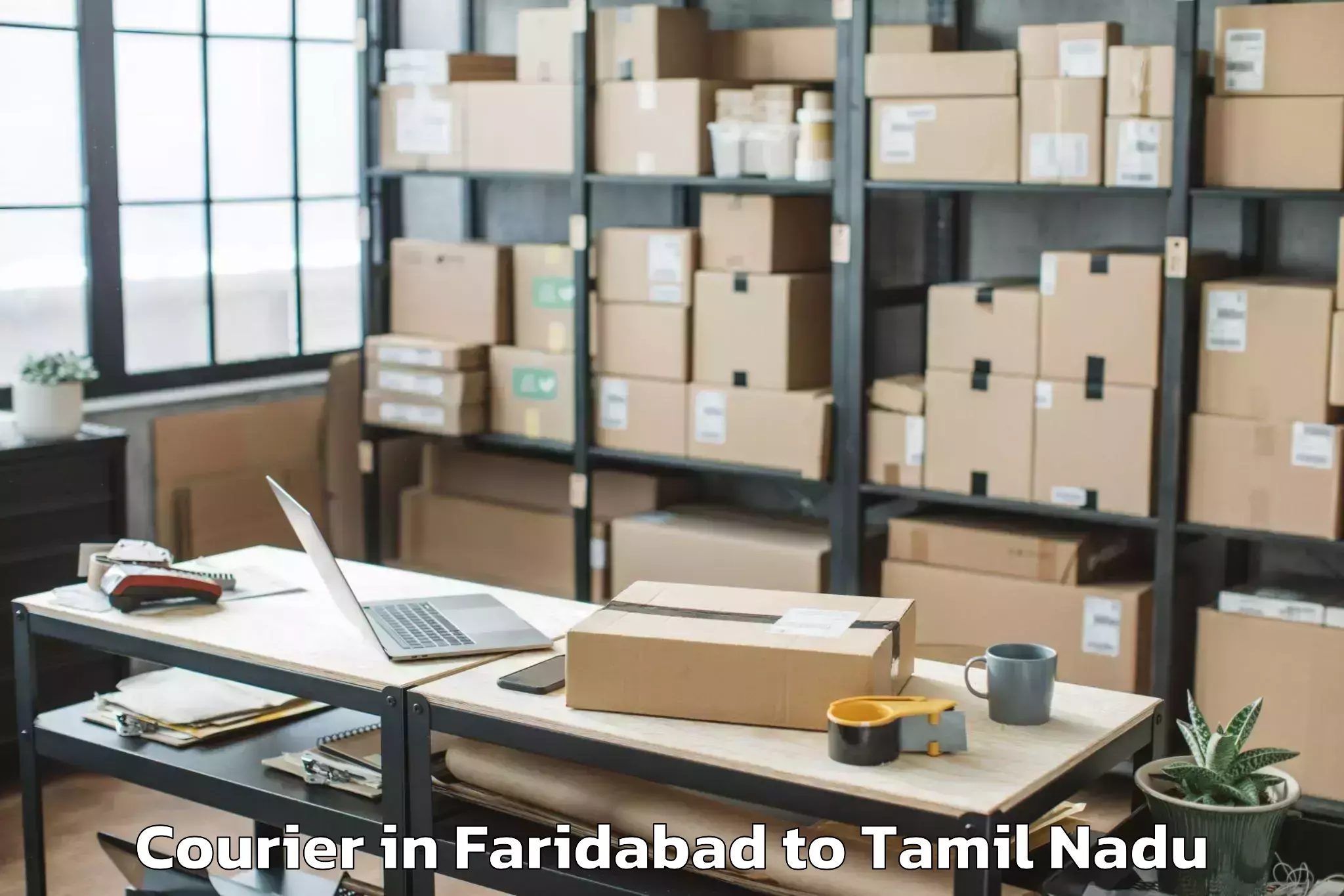 Top Faridabad to Madukkur Courier Available